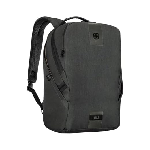 Wenger MX ECO Light 16" Laptop Backpack, Recycled PET Fabric, Padded 16" Laptop & 10" Tablet Pockets, SmartOrg Organizer, Air‑Flow Back Padding, Water‑Repellent, Charcoal