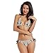 Produktbild AIMILUX Bikini zum Schnüren,Hand gezeichnete Illustration des Hirschschädels,Frauen Badeanzug Low Rise Skinny(M)