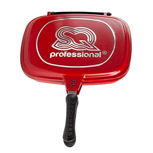 SQ Professional Double Sided 32cm Die-Cast Magic Griddle Pan in Red by SQ Professional Cover