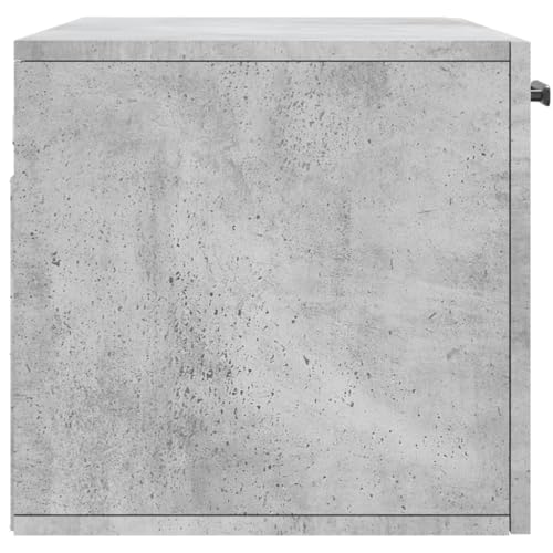 Armoire murale design gris béton meuble suspendu chic 80 cm en bois robuste - 8
