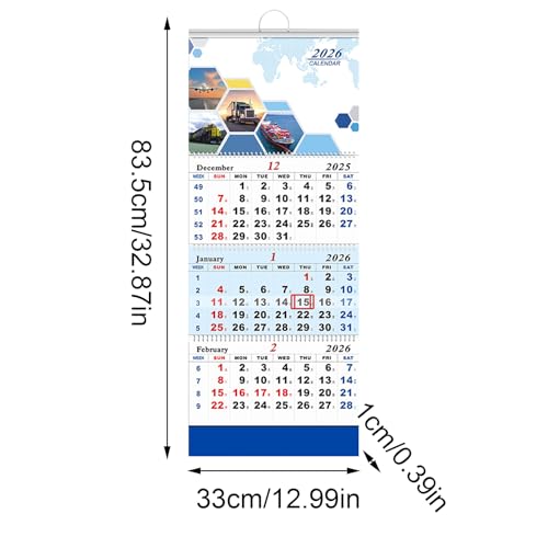 Calendario de pared 2026 ideal para decorar el dormitorio y organizar el estudio 5