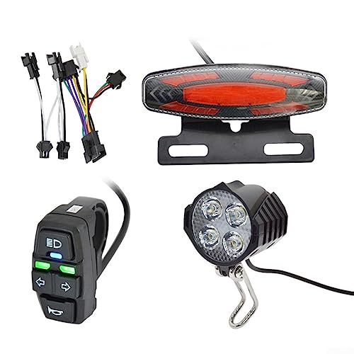 DAZZLEEX Kit di luci per bici elettrica, 36 V/48