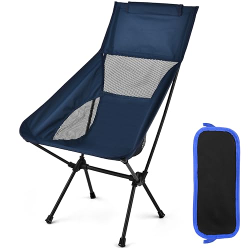 JUQG Silla de Camping Ligera Plegable, Capacidad de Carga 150kg, Silla de Camping Portátil con Bolsa de Almacenamiento, Silla de Playa Compacta para Picnic, Camping, Viajes, Pesca, Paya   Negro