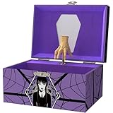 Mini Treasures Wednesday Jewelry Box for Girls - Musical Jewelry Box with Spinning Figurine, Wednesday Addams Toys for Kids Ages 3-5 - 6 x 4.7 x 3.5 in