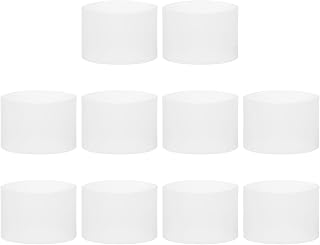MECCANIXITY 10Pcs Silicone Rubber Bands Non-Slip 3.39 Inch Flat Elastic Rubber Wrapping Bands for Books, Traps, Art, Wrapping Paper, Cord Wraps, White
