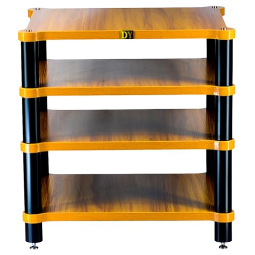 Rack para amplificador HiFi elimina el calor y desorden con esta torre de medios de 4 niveles
