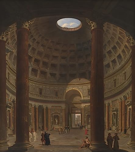 Toile Murale Panthéon Paolo Pannini 60x90cm Décoration Grand Salon