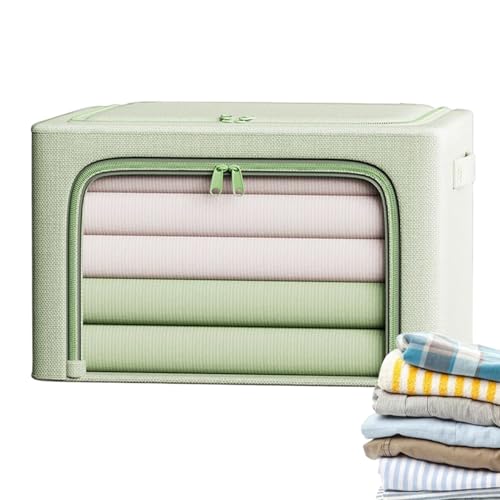 brooksnaji Cajas De Almacenamiento Para Ropa,Contenedores Universitarios De 24 Litros | Cestas Organizadoras Apilables Con Cremallera Para Armario Dormitorio Viaje Camping Mudanza Y Más