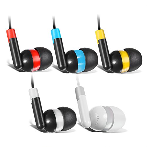 Keewonda Bulk Earbuds Headphones Wholesale Earphones 100 Pack Disposable Ear Buds Bulk Multi Colored Headphones For School Classroom Students #TOP2