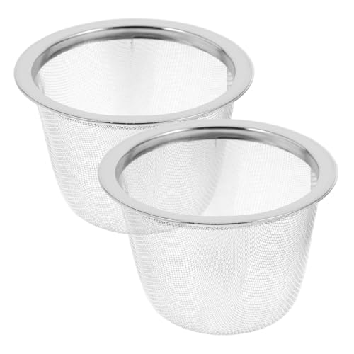 Toyvian Filtre à Thé En Acier Inoxydable 2 Pièces Passoire à Thé Fine De 6,5 Cm De Diamètre Maille Robuste Infuseur à Feuilles Pour Infusion En Vrac...