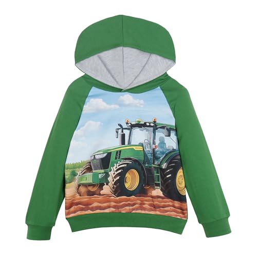 Sweat en polaire John Deere vert idéal pour les jeux en plein air des garçons