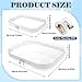 AZKEEGREY 4 Pack Clear Hard Shell Zipper Case Waterproof Double Zippered Hard Pouch Travel Toiletry Bags Transparent Organiser for Makeup Tools Cosmetic Puzzles Storage(White, M+S)