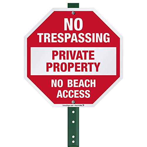 Panneau Private Property aluminium octogonal de haute résistance avec piquet robuste