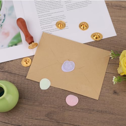 Gosknor Wachssiegel Set, 20 Stk Vintage Wachssiegel aus Zinklegierung mit Holzgriff Stempel in Blumen Pfoten Schmetterlings und Erdbeerform für Briefe Umschläge und Geschenkverpackungen