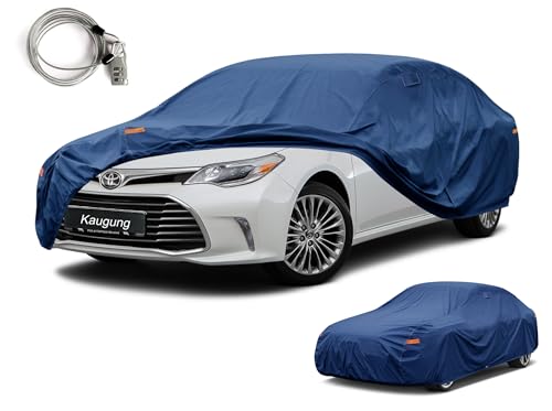 Image of Kaugung Custom Fit Car Cover for Toyota Avalon (1994-2025), Heavy Duty Waterproof All Weather Outdoor Protection, Breathable Full Exterior Cover with Vent, Rain Sun Snow UV Proof