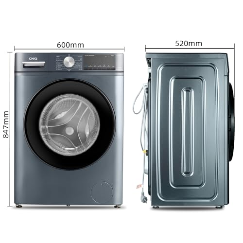 CHiQ CFL80-14586IM3XA, Lavatrice a carica frontale da 8kg, Space Pro - ottimizzazione dello spazio, Profondità del piano di lavoro, Cestello ampio, Motore a inverter stabile, 1400giri/min - 2