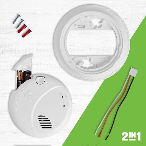 First Alert Combination Smoke & Carbon Monoxide Alarm, Interconnect Hardwire Detector with Battery Backup and Voice & Location Alerts, SMCO100V-AC, 3-Pack - Thumbnail 3