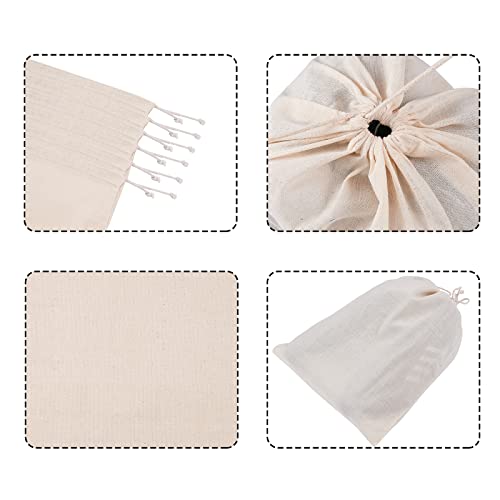 Image of Shoe Bags for Travel & Storage | Sturdy, Washable Reusable Cotton Shoe Covers for Footwear, toiletries & Toys | Ideal for Travel, Closet & Gym (Pack of 6)