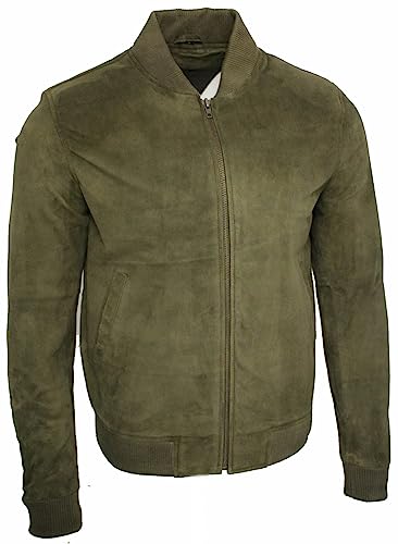 Men's Varsity Suede Leather Bomber Jacket3