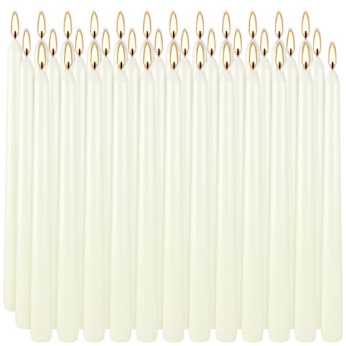 Yoroxrg TAPER36 36 Pack Ivory White Taper Candles cover