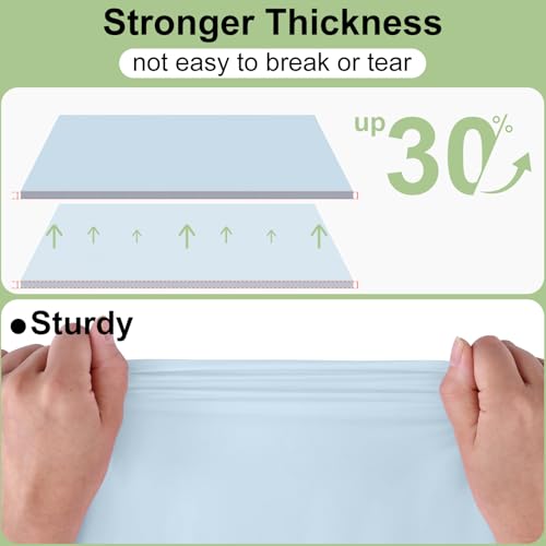 Image of misaya 4 Packs Disposable Plastic Table Cloth, 84 inch Round Waterproof Tablecloth, Leakproof & Sturdy Decorative Table Covers for Picnic, Party, Outdoor and Back to School, Baby Blue