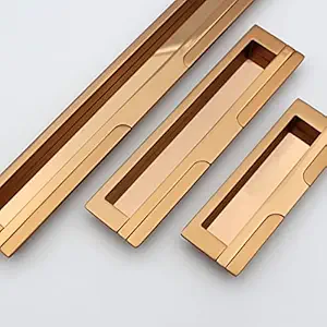 ABVIN Copper Concealed Sliding Door Handle and Drawer Handles, Door Handle and Concealed Door Pull Handle, Handles for Sliding wardrobes (1 Pcs) (13.3 inch)