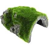 Hemobllo Plataforma Decorativa para Tortugas Rampa para Tomar el Sol Resina Resistente y Césped Artificial Realista Accesorio Multifuncional para Terrarios y Hábitats de Reptiles