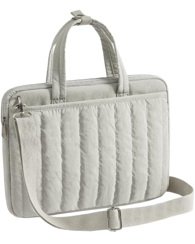 ProCase Laptop Bag for Women, Laptop Case with Handle & Strap -Coolgrey