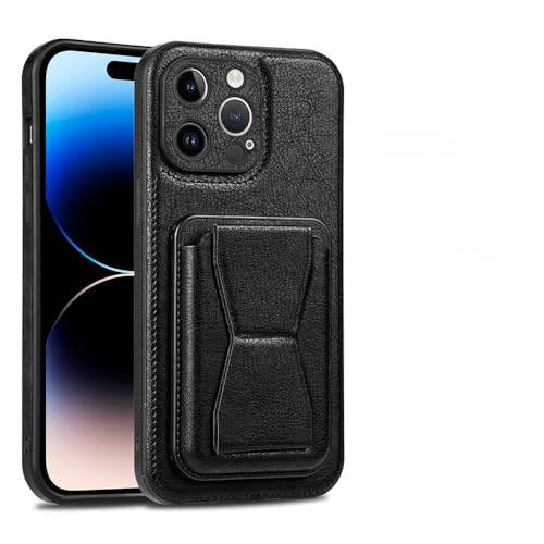 Étui de téléphone en cuir PU pour iPhone au bureau et en voyage avec porte-carte