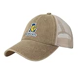 Lander University Logo Baseball Cap Sport Vintage Washed Mesh Baseball Cap Natural