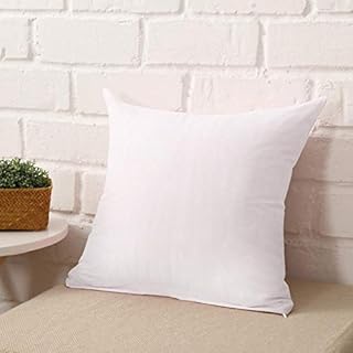 AIMS DUCK Feather Down 2pk Pair Continental Hypoallergenic White Cushions Square | Luxury Deluxe | Best Hotel Quality | Super Soft | Warm and Cosy