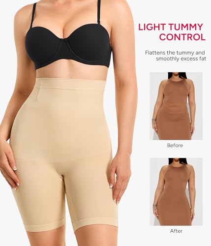 Nebility Tummy Control Shapewear for Women Butt Lifting Shapewear High Waist Body Shaper Shorts Seamless Thigh Slimmer2