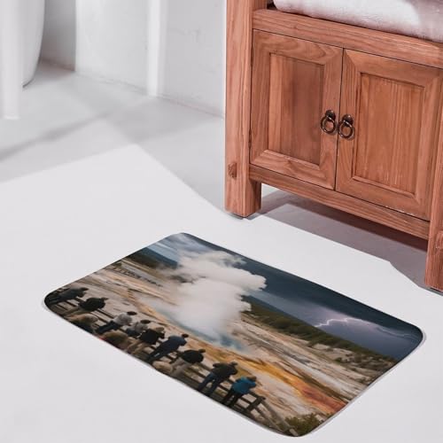 Alfombras de baño con patrón de paisajes para ducha 3