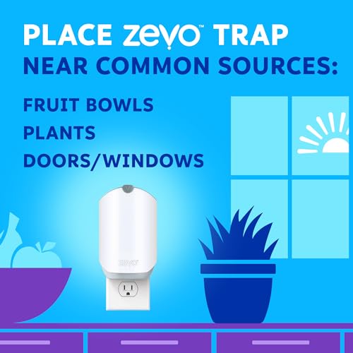 Zevo ZEV-014980 Flying Insect Trap For Indoors: Light Trap Captures Fruit Flies thumb #5