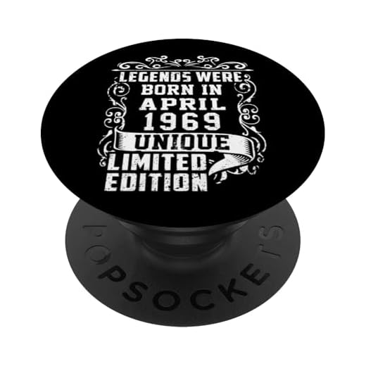 Cumpleaños Abril 1969 Edición Limitada Regalo April PopSockets PopGrip Intercambiable