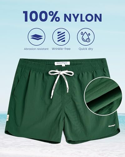 Image of maamgic Mens Swim Trunks 5 inch with Mesh Lining Quick Dry Bathing Suits for Men Swim Shorts Swimwear