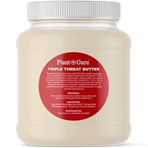 Triple Threat Body Butter 3 lbs. Bulk – Blend of Shea, Mango & Coconut Oil – 100% Pure Natural Raw Unrefined Moisturizer For Dry Skin, Face And Hair. Great For Lip Balm and Soap Making