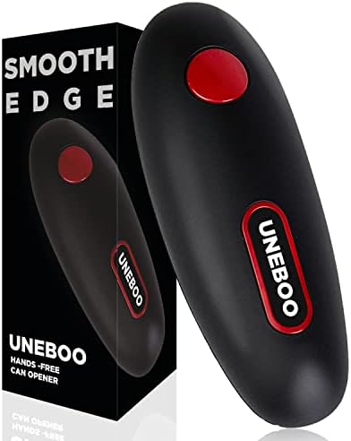 Electric Can Opener for Kitchen- Hand Held Automatic Can Opener with Smooth Edge, Portable and Battery Operated, Can Opener for Seniors with Arthritis, Easy One Touch to Open Any Size Cans, Black