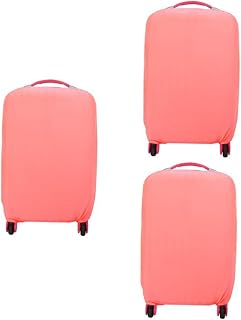 3 Pçs Capas Rosa Capa Lavável Bagagem Bolsa Elástica Mala De Viagem Protetora De Viagem - Manga De Mala Para Protetor Tey Com Rodas Polegadas