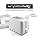 Clatronic® Toaster 2 Toastschlitze | Toaster mit Brötchenaufsatz | Toaster 2 Scheiben mit Liftfunktion | Toster mit Auftau- und Aufwärm-Funktion | für Brötchen und Toast | TA 3801 weiß