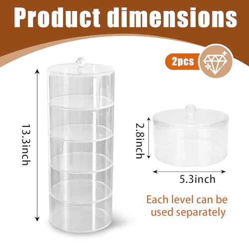 2 Packs 5 Layers Acrylic Belt Organizer Stackable Storage Box Clear Display by yaenoei - Used condition - Image 2