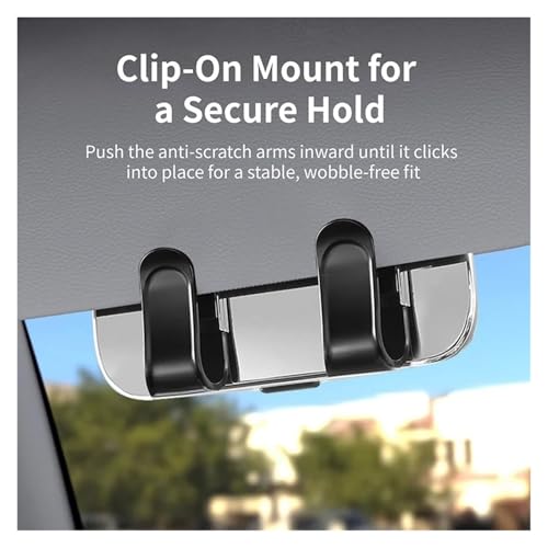Boîte à lunettes de voiture en carbone avec clip antichoc - 6