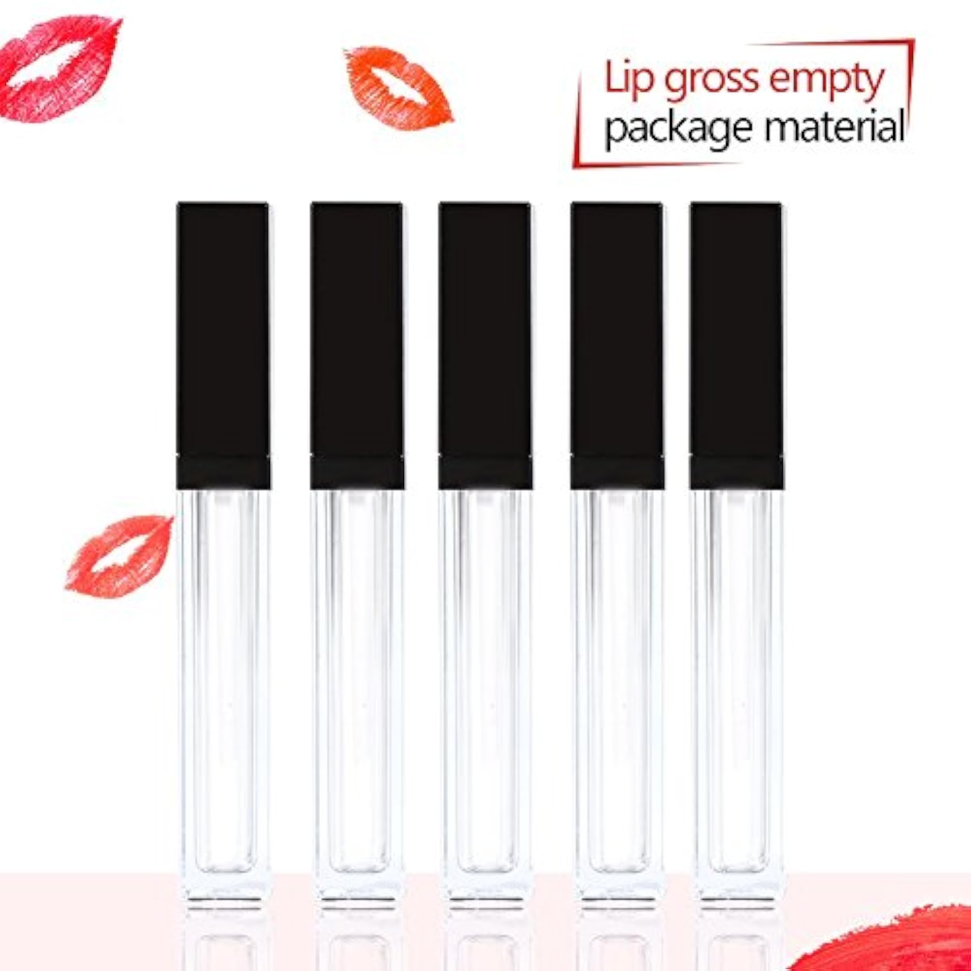 5pcs Premium Quality Plastic Unbreakable Travel Lip Gloss Containers