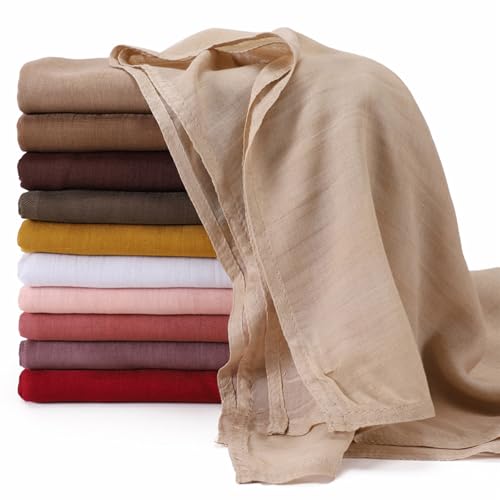 Viscose Hijab Scarf for Women Muslim Cotton Jersey Hijab Fashion Long Scarf Shawls4