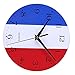 Produktbild Elecenty Kreative Wanduhr Weltcup Thema Länder Flaggen Art Uhr Die Stille Antike Hölzerne Wanduhr für Hauptküche Nicht Tickt Wecker