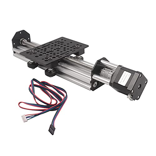 Lysee 3D Printer Parts & Accessories - 3D Printer Sliding Table Effective Travel 150mm Total Length 344mm 2060 17 T8 Lead Screw Linear Actuator - (Size: Pitch 2mm Lead 8mm, Color: Silver)