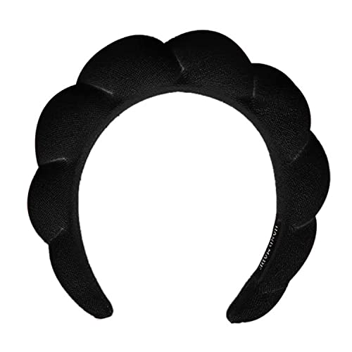 WFWJ Women's Spa Headband, Headband for Washing Face, Makeup Removal, Shower, Skincare (Black, 1 Count)
