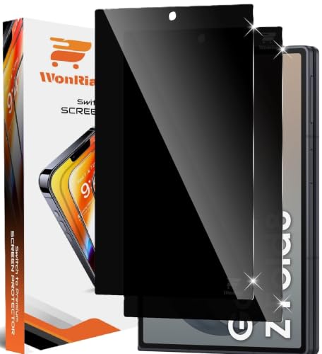 Image of WonRia Pack 2 - Privacy Tempered Glass Compatible with Samsung Galaxy Z Fold 8 Screen Guard Protector | Anti-Spy | Case Friendly - Installation Kit