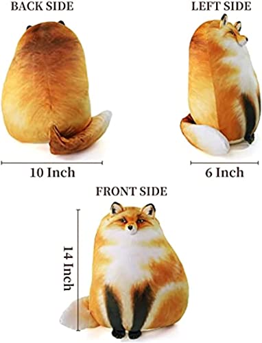 Fox Plush Pillow,Cute Cat Stuffed Animals, Cute Stuffed Animals Soft Plushies, Kitten Plush Throw Pillow Doll Big Plush Toys Gift For Girls Boys Girlfriend (Fox) #TOP2
