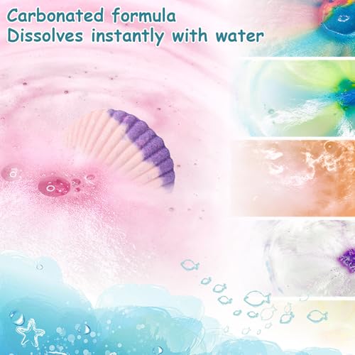 Badebomben für Kinder mit Armbänder Überraschung, 9 Stück Badekugeln Geschenk Set für Mädchen, SPA Stressabbau Badezusatz zur Entspannung, Relax Sprudelbäder Natürliche Schaumbadebomben mit Taschen